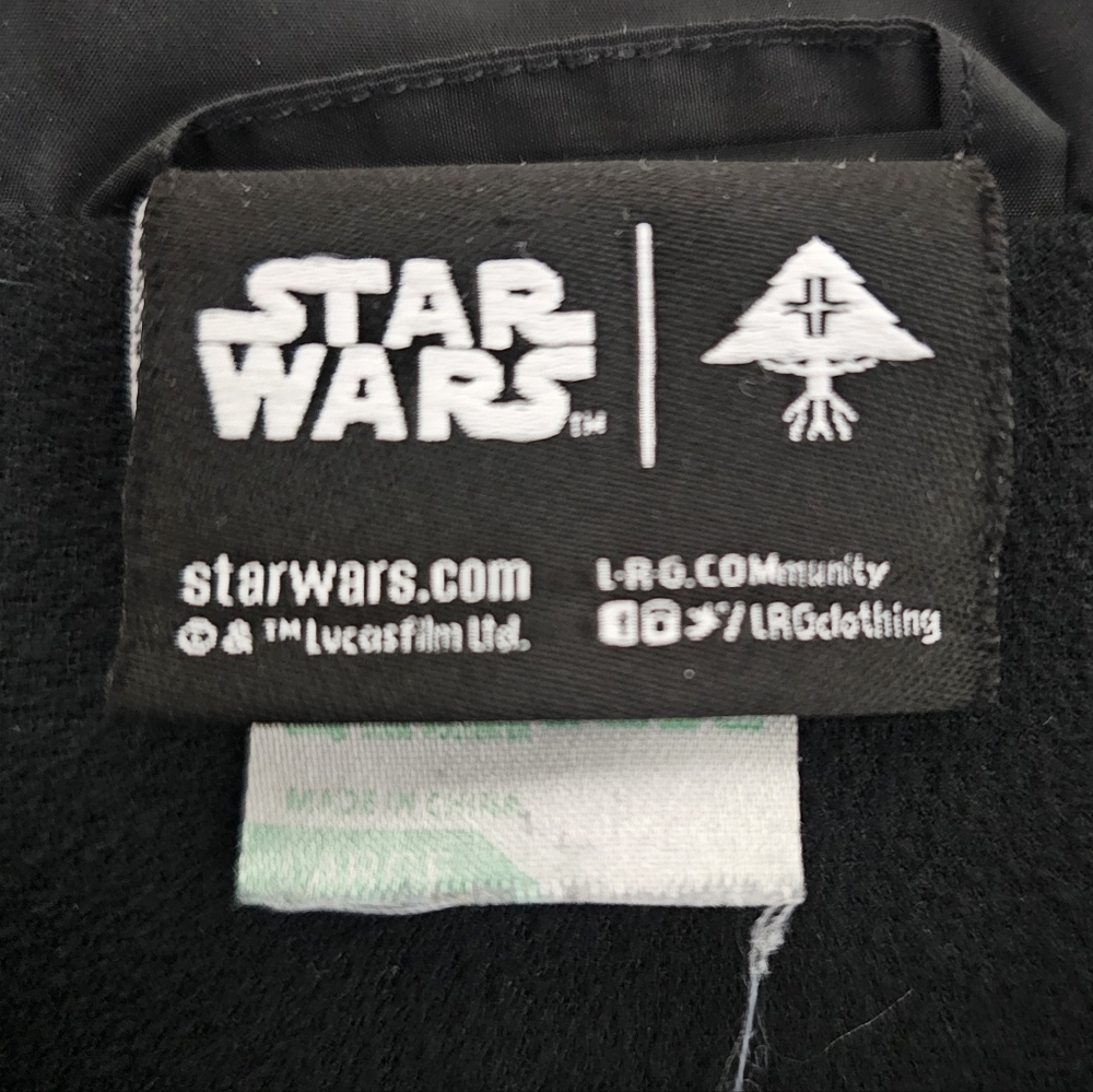 Star Wars x LRG Darth Vader Coach Jacket Black Streetwear Windbreaker - Picture 5 of 10